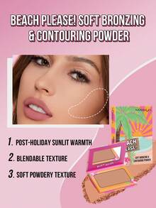 MISSLYN - Beach Please! Soft Bronze Contouring Powder, Matte Bronze Powder, High Color Payoff, Fine Smooth Texture, With Mirror, Face Contouring Bronzer, Long-Lasting Makeup, Lightweight & Breathable, Smooth Application, Makeup Brand, Face Makeup, Suitable For Women And Girls, Essential For Winter, Y2K Style, Fashionable & Versatile, Great Birthday Gift, Valentine's Day Gift, Party Essential, New Year Gift, Best Color, Cruelty-Free & Vegan - 56 BARBADOS BABE! - Xem 3
