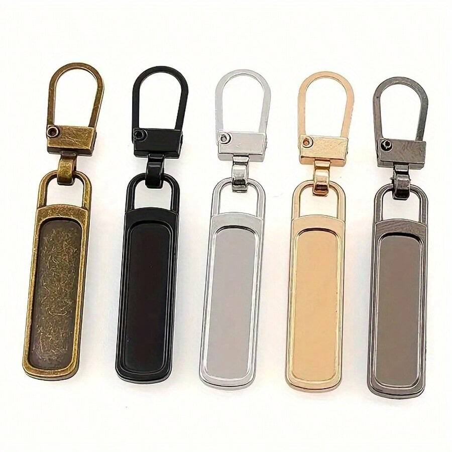4pcs Detachable Metal Zipper Pulls, Zipper Repair Accessories - Type a - View 1