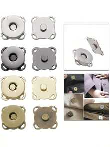 4/10/20 Cặp khuy bấm nam châm - Khuy nam châm ẩn màu vàng dùng cho quần áo, túi xách, may vá & thủ công, khuy may tự làm, phụ kiện thời trang cho quần áo & túi xách - vàng - Xem 7