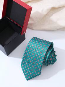 1 男女通用领带，格子领带，时尚百搭，适合派对、节日、工作、婚礼等场合，四季皆宜，情人节礼盒包装。