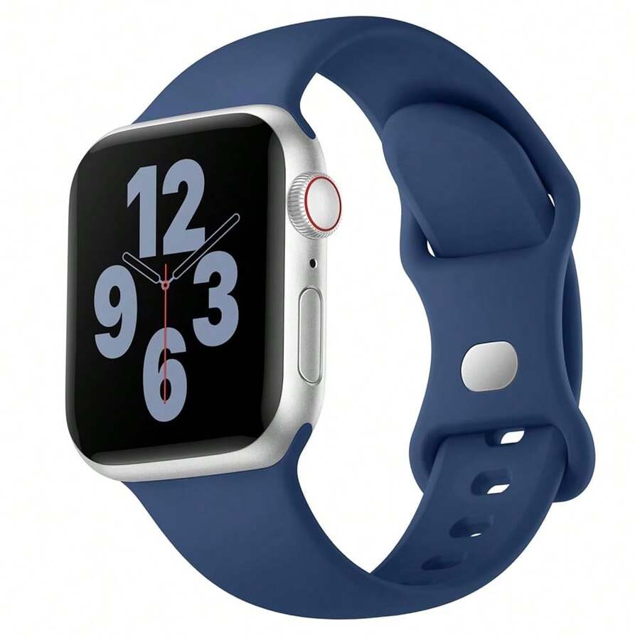 Soft Silicone Sport Band Compatible For Watch Bands Women Men, Waterproof Strap Fits 38mm 40mm 41mm 42mm 44mm 45mm 46mm 49mm Watch Ultra 3/2/1 And Series 11/10/9/8/7/6/5/4/3/SE,42mm(Series321)/44mm/45mm/46mm/49mm,Blue - 藍色的 - 查看 1