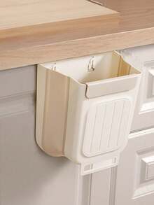 1个可折叠悬挂式垃圾桶，适用于厨房橱柜门，可悬挂于墙上，用作厨房垃圾桶、壁挂式食物垃圾桶、垃圾袋架，也适用于浴室、厨房橱柜、书桌抽屉、卧室等场所。多功能浴室垃圾桶，橱柜悬挂式垃圾收纳，无需弯腰，也可用于汽车垃圾整理，适用于厨房和家庭。 - 白色 - 查看 9