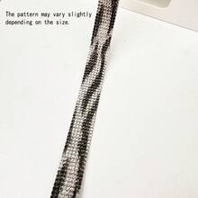 1 Rollo de cinta de cristal de rinoceronte autoadhesiva, tiras de rinoceronte autoadhesivas, pegatina de cinta brillante de diamante DIY, cinta adhesiva de rinoceronte, accesorio de decoración de rinoceronte para manualidades, teléfonos, decoración de automóviles - patrón de cebra blanco y negro - Ver 12