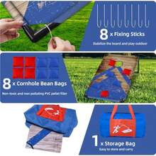 NZQXJXZ Juego de Tableros de Cornhole con 8 Bolsas de Frijoles - Portatil 3x2 Pies Juego de Lanzamiento de Agujero de Maiz para Adultos Niños Juego de Fiestas al Aire Libre para Playa Patio yDiversión infantil, juegos felices, imprescindibles para los niños - gris - Ver 5