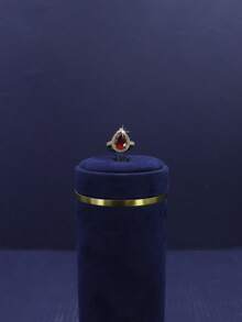 5pcs 18K Gold Plated Luxury Royal Style Maple Leaf Design Bridal Wedding Jewelry Set, Suitable For Daily Wedding Wear, Wedding Anniversary Gift (Gold Gift Box) - Maple Leaf Red Diamond Bride Set - View 6