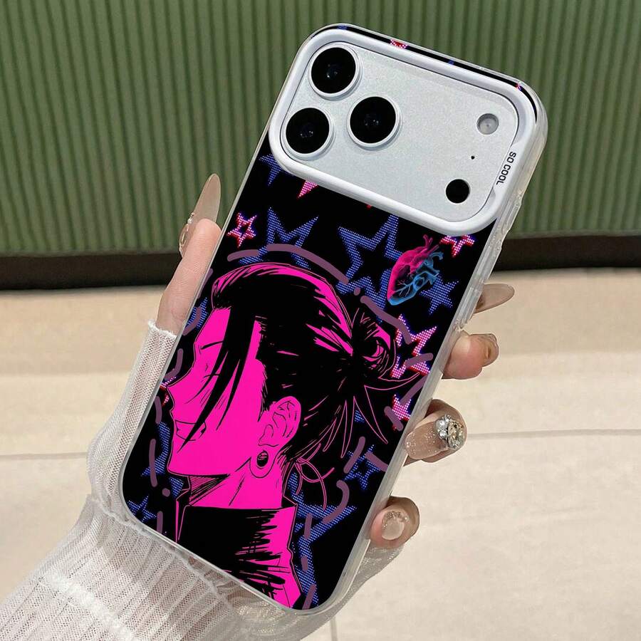 Funda de espejo con diseño de estrellas y corazones neón. Funciona como espejo y es compatible con 17, 16 Pro Max, 15 Pro Max, 13 y 12. Fabricada en TPU, ofrece una protección excepcional contra golpes y caídas. Un regalo ideal para familiares y amigos, perfecto para cumpleaños, aniversarios o simplemente para demostrar tu cariño. - Plateado - Ver 1