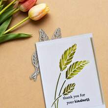 1个叶形金属切割模具，适用于DIY剪贴簿、压花、手工贺卡、礼品卡