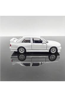 1:36 Scale BMW M3 1987 Diecast Model Car, White/Black, Rear-Wheel Drive, Smooth Gliding, Openable Doors, Detailed Replica, Toy For Boys And Girls, Collectible And Desktop Decor, Christmas, Halloween, Birthday Gift - Multicolor - View 4