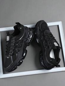 Giày nam casual thời trang, giày thể thao nam buộc dây cổ điển, giày thể thao nam cá tính, giày casual phong cách đường phố. - màu đen - Xem 1