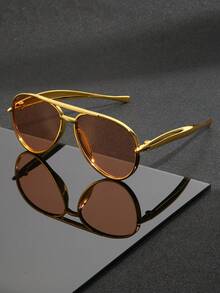 一副男士新款椭圆形休闲时尚眼镜，适合搭配时尚服饰、驾驶、街头摄影，让你成为众人瞩目的焦点 - 彩色 - 查看 4