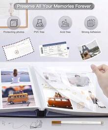 Magnetic Page Photo Albums - 灰色的 - 查看 5