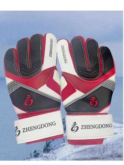 1 Pair Goalkeeper Gloves, Latex Palm Material, Suitable For Training And Match, Unisex