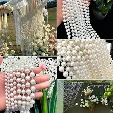 196,85 pulgadas/4mm/6mm Joyería de moda Artesanía Imitación de perlas blancas Guirnalda de cuentas, Perlas decorativas, Hermosa y elegante guirnalda de perlas blancas enrolladas para accesorios de joyería de boda, fiesta de cumpleaños, decoración de pasteles, decoración de pasteles, herramientas de decoración de pasteles - Multicolor - Ver 8