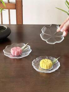 Plato de vidrio asimétrico con patrón de árbol de banyan, plato de ensalada de hogar de alta gama creativo, estilo único, se puede usar como posavasos de vidrio, plato de postre, plato de filete y ensalada de frutas, diseño asimétrico, calidad premium - Multicolor - Ver 9