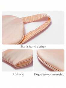 Single-Pack/Side-Sleeping Eye Mask, Unisex, 3D Curved Cup-Shaped Eye Mask For Sleep, Light Blocking, Soft And Breathable With Adjustable Elastic Band. Ideal For Naps, School/Back-To-School/Travel/Travel Essential/Home Essential Eye Mask. - Pink - View 6