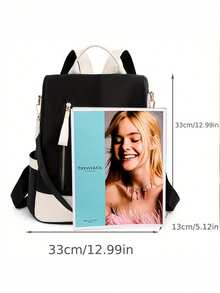 Customized Fashion Travel Backpack, Initials Design, Multi-Functional Casual Backpack, And Double-Shoulder Or Single-Shoulder Carry, Lightweight, , With Multi-Compartment Design, It Is A Must-Have For Commuting And Business Travel - Multicolor - View 6