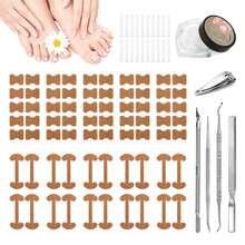 Professional Ingrown Toenail Corrector Set With Correction Strips U2013 Complete Home Pedicure Kit For Men &Amp; Women, Non-Slip, Breathable, Pain-Free Relief - White - View 1