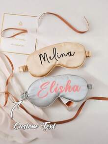 1 chiếc mặt nạ ngủ cá nhân hóa, mặt nạ ngủ tùy chỉnh, mặt nạ ngủ bằng satin, quà tặng cầu hôn cho phù dâu, quà tặng tiệc độc thân, đa chức năng, trang trí, khắc chữ, thanh lịch, thời trang, cổ điển, độc đáo, tùy chỉnh, món quà lý tưởng cho cô ấy, bạn gái, bà. - Nhiều màu - Xem 3