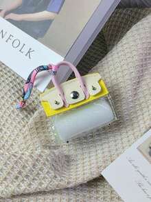 Mini Transparent Coin Purse Lipstick Bag Headphone Bag Bag Pendant Car Key Bag Pink White Yellow Light Gray Beige Light Pink Small Bags Girls' Gifts Christmas Gifts Daily Travel Wear For Women Money Wallet Mini Wallet Purse Wallet Small Wallet Coin Wallet - Multicolor - View 7