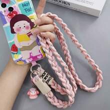 Cordão de Telefone da Moda, Tira Trançada Tripla Criativa, Tira de Náilon Longa e Durável com Fivela Ajustável, Para Carregar Telefone, Resistente e Durável Compatível com Android e a Maioria dos Smartphones, Presentes para Mãe, Família, Amigos, Crianças, Aniversário, Feriado Corrente de Telefone - Multicolorido - Visão 9