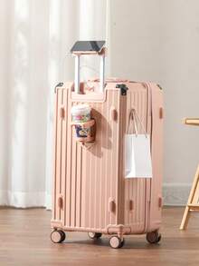 Large Capacity Suitcase, Travel Luggage, Password Trolley Case, Silent Carry-On - Pink - View 5