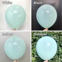 Bộ 124/60/10 quả bóng bay màu xanh nhạt pha xanh lá cây, nhiều kích cỡ: 18 quả/12 quả/10 quả/5 quả, màu xanh nhạt pha xanh lá cây, xanh bạc hà, màu pastel, xanh tiêu đen. Bộ trang trí cổng bóng bay, thích hợp cho tiệc mừng em bé chào đời, tiệc chủ đề rừng mùa xuân, sinh nhật, đám cưới, kỷ niệm, lễ tốt nghiệp, lễ rửa tội, tiệc tiết lộ giới tính. - Màu xanh bạc hà - Xem 5