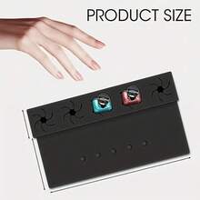 Mydrissu 指甲油架，硅胶手托垫，美甲工具二合一艺术配件收纳盒套装，带防溢瓶架和手指分隔器，适用于修脚和美甲