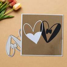 创意爱情金属切割模具，DIY剪贴簿相册和压花模板，贺卡制作工具，卡片纸切割工艺品，礼品卡制作模板模切。 - 銀色 - 查看 6