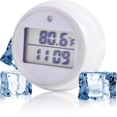 Bath Thermometer Timer - Thermometer With Timer Bath, Waterproof Floating Pool Temperature Thermometer, Cold Plunge Bath Thermometer, Digital Timers, Bath Thermometer