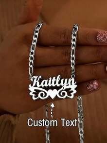 Customized Stainless Steel Double Layer Necklace, Heart & English Letter Clavicle Chain Pendant Jewelry, Couples, Friends, Family, Mother's Day, Available In Gold & Silver, Fashionable, Retractable, Simple, Casual, Personalized, Unique Girlfriend, Mom, Family, Friends, Daughter Anniversary, Valentine's Day, Mother's Day, Birthday, Graduation, Daily Wear, Wedding, Prom,Gold,Stylish,Colorful,Vintage,Hipster,Simple,Y2k,2000s Fashion,Custom,Personalized,Unique,Gifts Him,Gifts Her,Her,Boyfriend,Girlfriend,Dad,Mom,Family,Friends,Anniversaries,Birthdays,Graduation,Prom,Party,Jewelry Women,School Supplies,Back To School,Office,School,Classroom,Teacher Gifts,,Colleague,Dorm Rooms,Teacher,Boys And Girls,Teenagers,Junior High School Students,Middle School Students,High School Senior High School Students,College Students,Students,Freshman,Sophomore,Underclassmen - Đôi cánh hai lớp và nhiều màu sắc - Xem 3