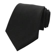 RBOCOTT Solid Color Tie Formal Necktie For Men,Black - Black - View 4