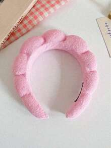 1个面部头带/2个面部腕带/3套SPA头带、化妆头带、面部头带、护肤头带、粉色天鹅绒蓬松海绵头带、蝴蝶结、泡泡头带、SPA头带、腕带、女士及女孩发饰套装 - 彩色 - 查看 10