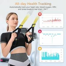 de ajuste, anillos de salud inteligentes para mujeres y hombres con frecuencia cardaca, oxgeno sanguneo, HRV, nivel de estres, monitor de sueo, seguimiento de pasos, sin tarifa de - plateado8 - Ver 6