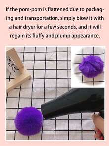 水獭毛绒球钥匙扣 - 粉色 - 查看 9