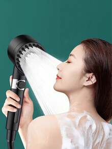 High Pressure Shower Head, Black Rainfall Shower Head With Handheld Shower Head, Filtered Shower Head With Strong Water Flow, Suitable For Dry Skin And Hair
