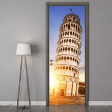 KACOLOR 3D Stairs Art Door Sticker For Bedroom Livingroom Bathroom, 2PCS Wall Decal Se--Adhesive Waterproof Removable Door Murals Wallpaper Home Decoration (S, F608) - F608 - 查看 2