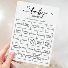32pcs Unique Gender Reveal Bingo Game Cards, Pre-Filled Fun Children's Birthday Party Activity, Neutral Minimalist Style (White/Brown) - Multicolor - View 3