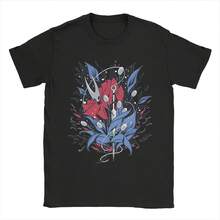 Game Hollow Knight Silksong T Shirt For Men Pure Cotton Novelty T-Shirt Crew Neck Tees Short Sleeve Clothes Plus Size - 黑色 - 查看 1