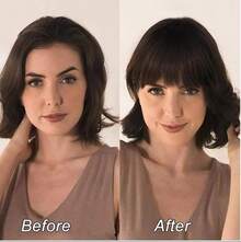 Clip-In Hair Bangs Extensions,With Invisible Clips Airy French And Air Bangs Thin Hair With Temple Coverage For Women Curved Bangs Easy To Style For Daily Wear (Brown, Wispy Bangs),38547308 - 棕色 - 查看 6