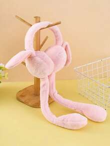 1个儿童纯色可爱兔耳可活动秋冬保暖耳罩，适合日常保暖和防寒 - 1PC - 查看 3