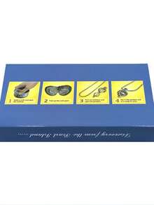 神秘牡蛎珍珠礼盒套装，珍珠项链DIY套件，珍珠吊坠盒，水晶吊坠，配20英寸/50.8厘米链子，送给女性和女孩的惊喜圣诞礼物 - 彩色 - 查看 4