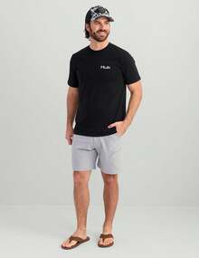 HUK Kids Performance Fishing Logo Tee, Short Sleeve T-Shirt For Kids - 黑色 - 查看 3