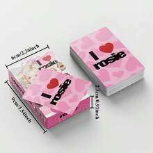 92 piezas Tarjetas Lomo con Patrón de Corazones Rosas Coloridos, Pegatinas Autoadhesivas de Alta Calidad Adecuadas para Scrapbooking, Decoración de Habitaciones, Regalos de Boda y Día de San Valentín, Adhesión Duradera - Multicolor - Ver 3