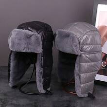 1PC Soft Warm Windproof Winter Cap Puffer Trapper Hat Waterproof Ear Protection Cotton Cap For Women And Men - Multicolor - View 5