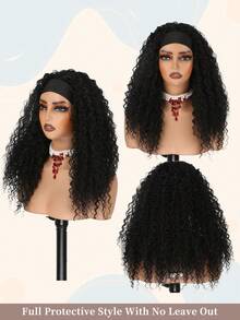 Tóc giả dài 16 inch kiểu xoăn, màu đen, nâu, đỏ rượu vang, nhiều màu sắc, sợi tổng hợp bện, thích hợp để đội hàng ngày, Halloween, cosplay, Giáng sinh, và cho các cô gái thời trang. - Nhiều màu - Xem 9