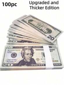 300pc Props Coins, Realistic $20 Replica, Suitable For Movie Video Shooting, Board Games, Magic, Birthday Wedding Party Decoration Atmosphere, Party Game Event Props, Ideal Gift For Halloween, Christmas, Thanksgiving Holidays - 彩色 - 查看 10