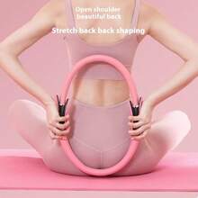 Pilates Ring, Suitable For Full-Body Fitness - Strengthening, Stretching, And Toning, With Comfortable Grip - Durable PP Material, Ideal Gift For Mother's Day, Women's Day, Valentine's Day - Versatile Home Fitness Equipment, Suitable For Core, Arms - 粉色 - 查看 5