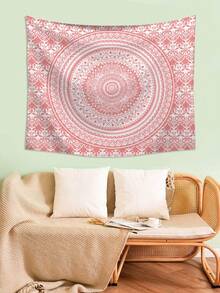 1 قطعة من المنسوجات المطبوعة بطراز المندالا، قماش معلق على الحائط لديكور المنزل، علم لغرفة النوم، ديكور الغرفة، منسوجات معلقة، ديكور الحائط، فن الحائط، أغراض الغرفة، أعلام للغرفة، منسوجات معلقة، منسوجات معلقة على الحائط، منسوجات معلقة باللون الوردي - متعدد الألوان - مشاهدة 3