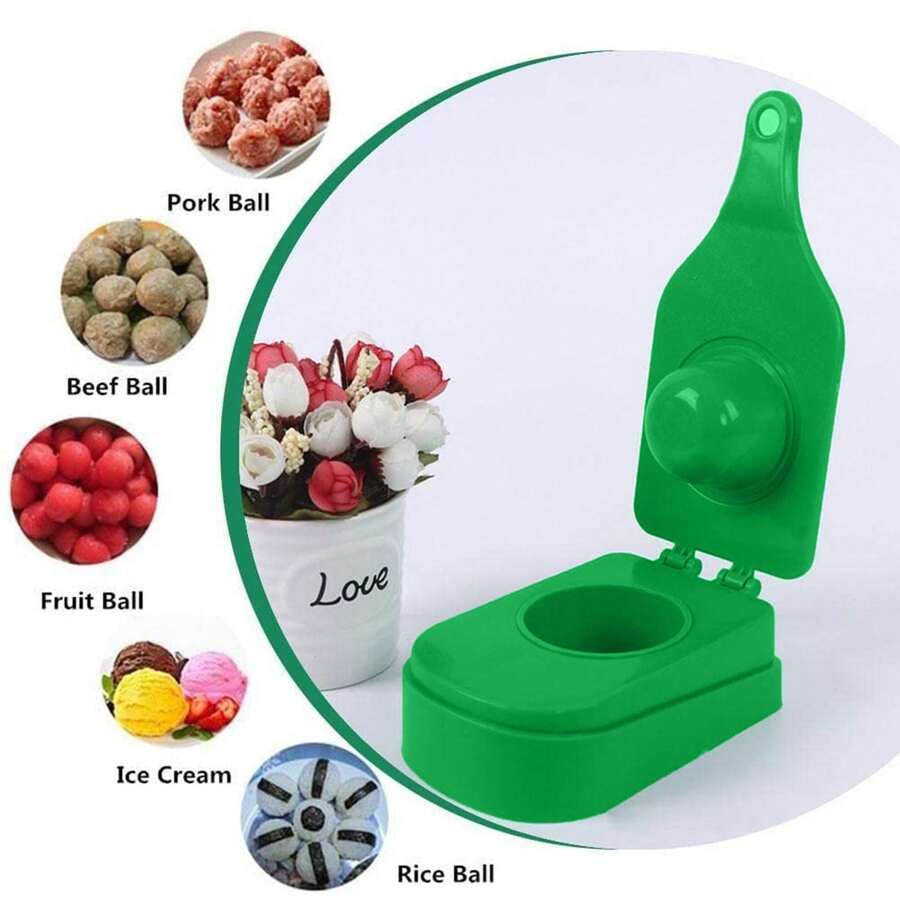 Non-Stick Meatball Maker 16 Holes Home Kitchen Tool For Octopus Balls And Appetizers - Green - View 1