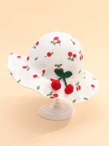 1顶柔软印花棉布婴儿帽，可爱时尚户外休闲防晒帽 - 1PC - 查看 2